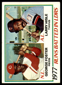 1978 Topps #203 George Foster/Larry Hisle RBI Leaders VG Cincinnati Reds/Minnesota Twins 