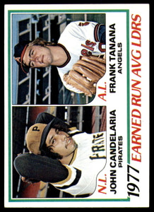 1978 Topps #207 John Candelaria/Frank Tanana ERA Leaders DP COND Pittsburgh Pirates/California Angels 