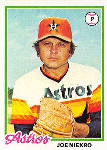 1978 Topps #306 Joe Niekro VG Houston Astros 