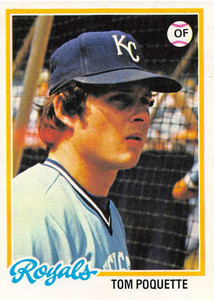 1978 Topps #357 Tom Poquette VG Kansas City Royals 
