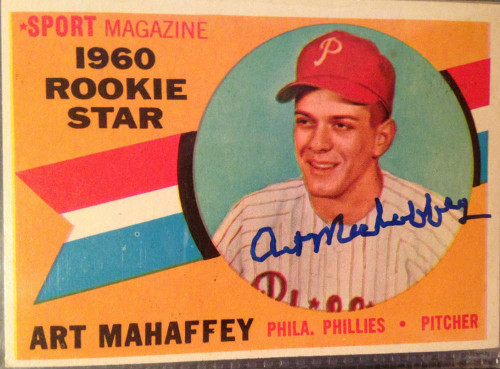 Art Mahaffey Autographed 1960 Topps #138