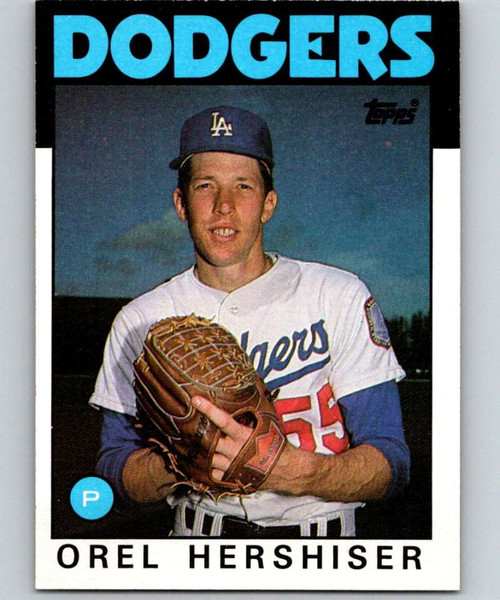 1986 Topps #159 Orel Hershiser UER VG Los Angeles Dodgers 