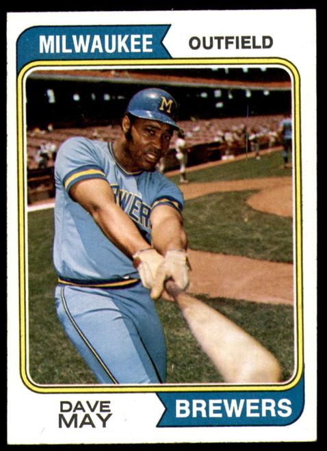 1974 Topps #12 Dave May VG Milwaukee Brewers 