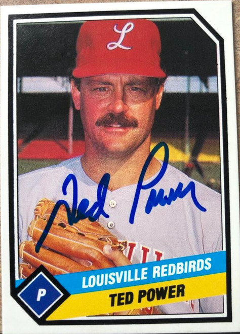 Ted Power Autographed 1989 CMC Louisville Red Birds #10