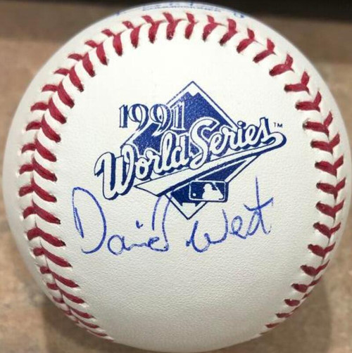 SOLD 103475 David West Autographed 1991 World Series Baseball 