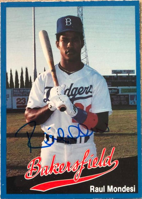 Raul Mondesi Autographed 1991 Cal League Bakersfield Dodgers #1