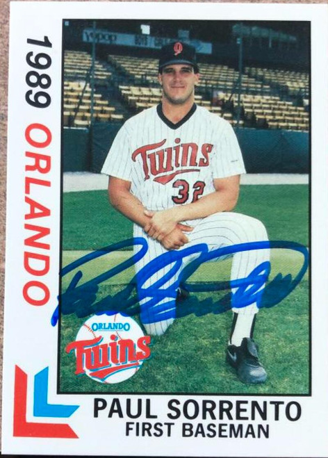Paul Sorrento Autographed 1989 Best Orlando Twins #1