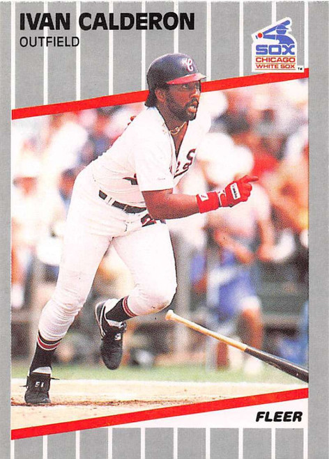 1989 Fleer #493 Ivan Calderon UER VG Chicago White Sox 