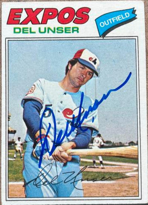 Del Unser Autographed 1977 Topps #471