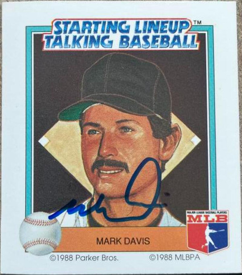 Mark Davis Autographed 1988 Kenner Starting Lineup Talking Baseball #NNO