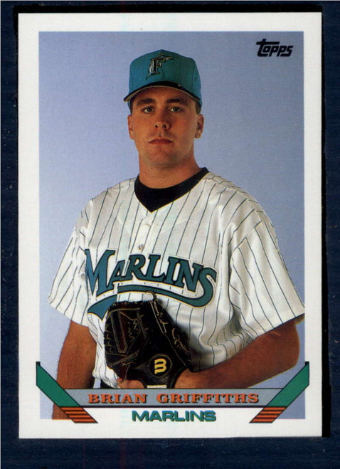 1993 Topps #483 Brian Griffiths VG RC Rookie Florida Marlins 