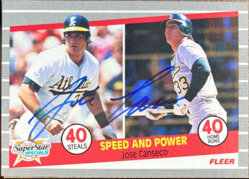 Jose Canseco Autographed 1989 Fleer #628