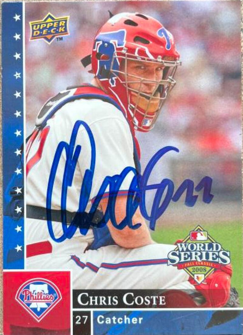 Chris Coste Autographed 2008 Upper Deck World Series Philadelphia Phillies Box Set #PP-15 