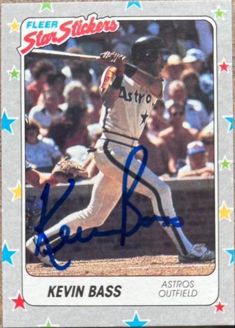 Kevin Bass Autographed 1988 Fleer Star Stickers #85