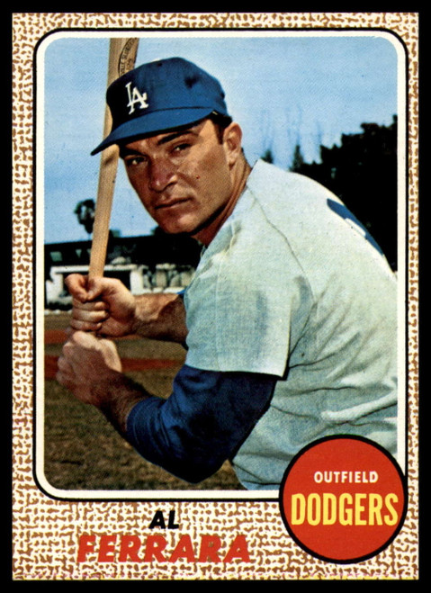 1968 Topps #34 Al Ferrara VG Los Angeles Dodgers 