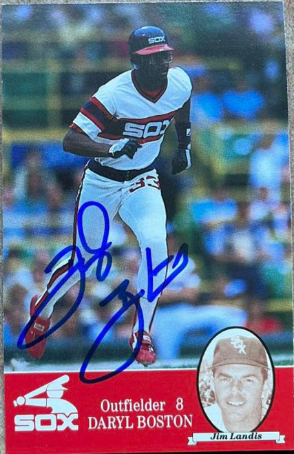 Daryl Boston Autographed 1985 Coke Chicago White Sox #NNO 