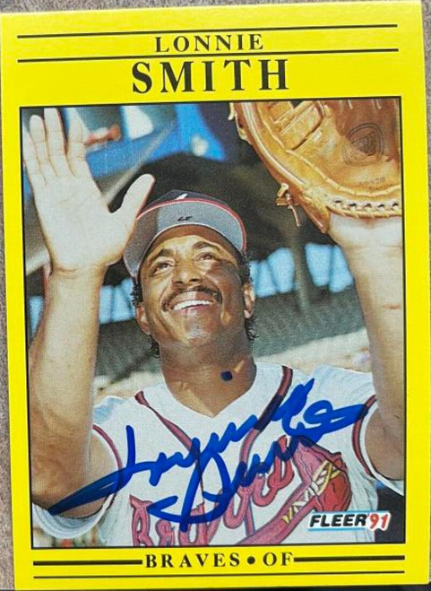 Lonnie Smith Autographed 1991 Fleer #702