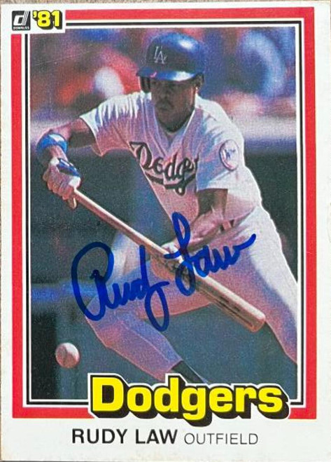 Rudy Law Autographed 1981 Donruss #180