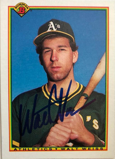 Walt Weiss Autographed 1990 Bowman #461