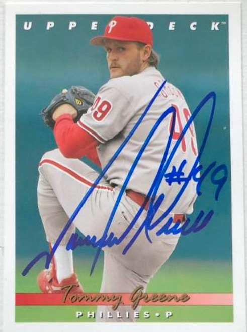 Tommy Greene Autographed 1993 Upper Deck #549