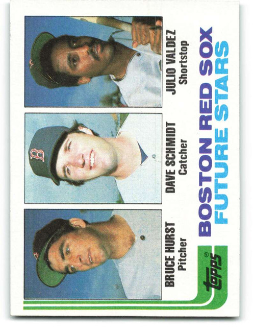 1982 Topps #381 Bruce Hurst/Dave Schmidt/Julio Valdez Red Sox Future Stars VG RC Rookie Boston Red Sox 