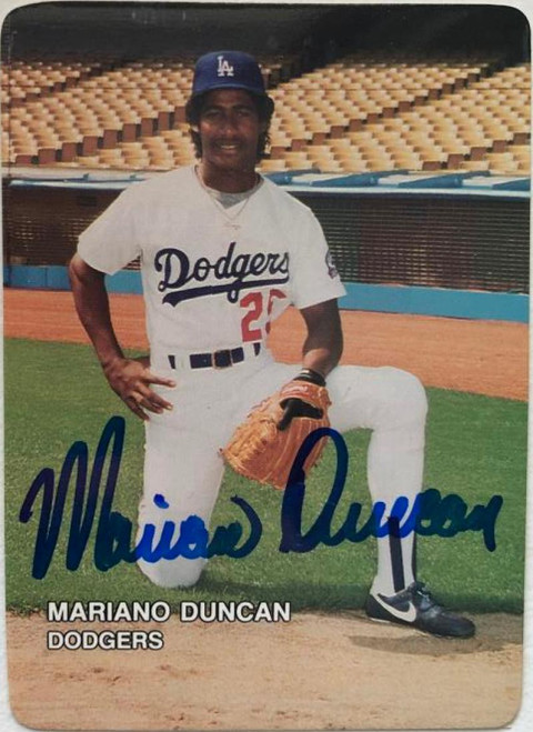 Mariano Duncan Autographed 1987 Dodgers Mother's Cookies #7