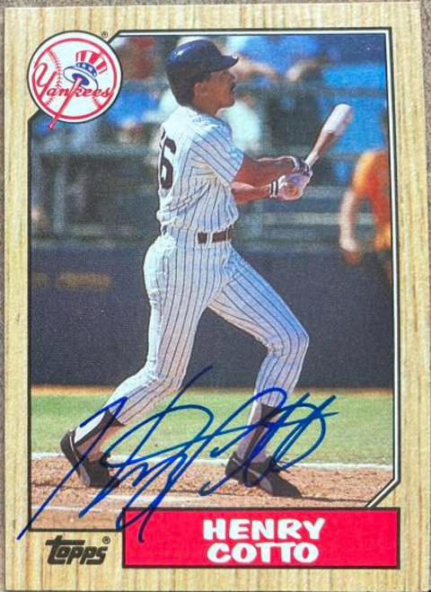 Henry Cotto Autographed 1987 Topps #174