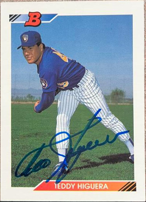 Ted Higuera Autographed 1992 Bowman #223