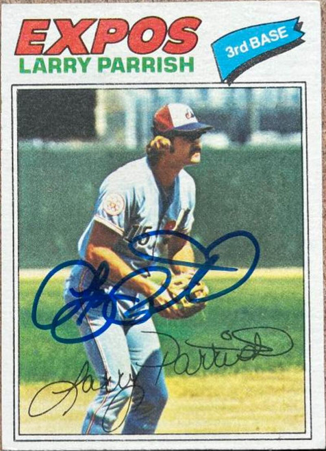 Larry Parrish Autographed 1977 Topps #526