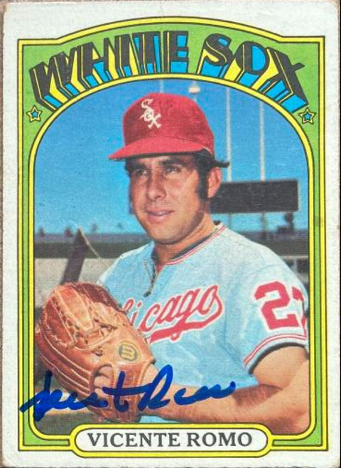 Vicente Romo Autographed 1972 Topps #499