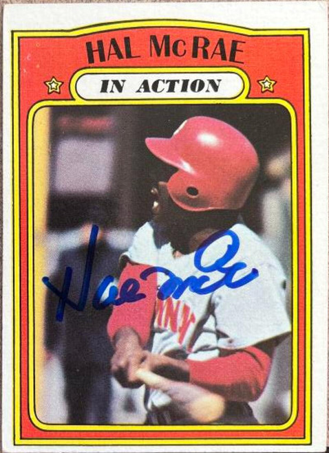 Hal McRae Autographed 1972 Topps #292