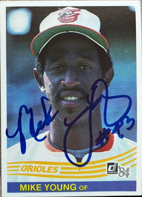 Mike Young Autographed 1984 Donruss #621