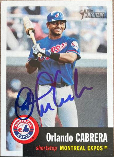 Orlando Cabrera Autographed 2002 Topps Heritage #231