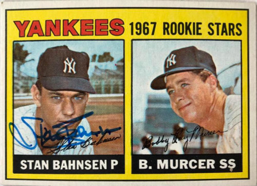 Stan Bahnsen Autographed 1967 Topps #93 Rookie Card 