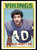 1972 Topps #53 Charlie West VG  Minnesota Vikings 