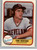 1981 Fleer #390 Tom Veryzer VG Cleveland Indians 