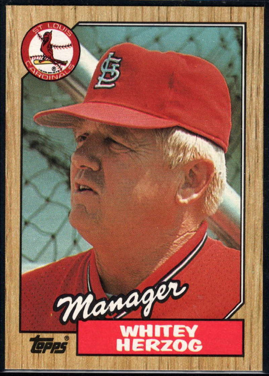 1987 Topps #243 Whitey Herzog MG NM-MT St. Louis Cardinals 