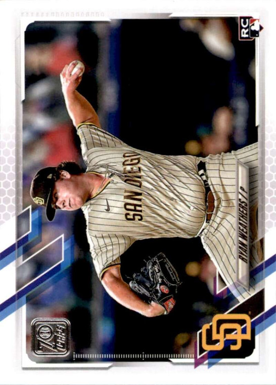 2021 Topps #335 Ryan Weathers VG RC Rookie San Diego Padres 