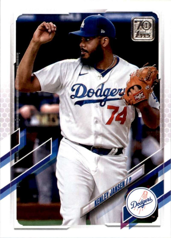 2021 Topps #347 Kenley Jansen VG Los Angeles Dodgers 