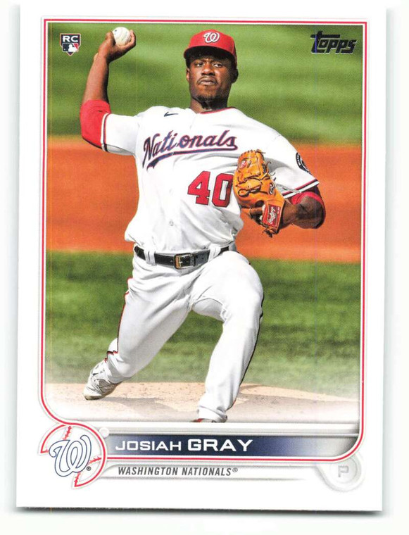 2022 Topps #43 Josiah Gray NM-MT RC Rookie Washington Nationals 