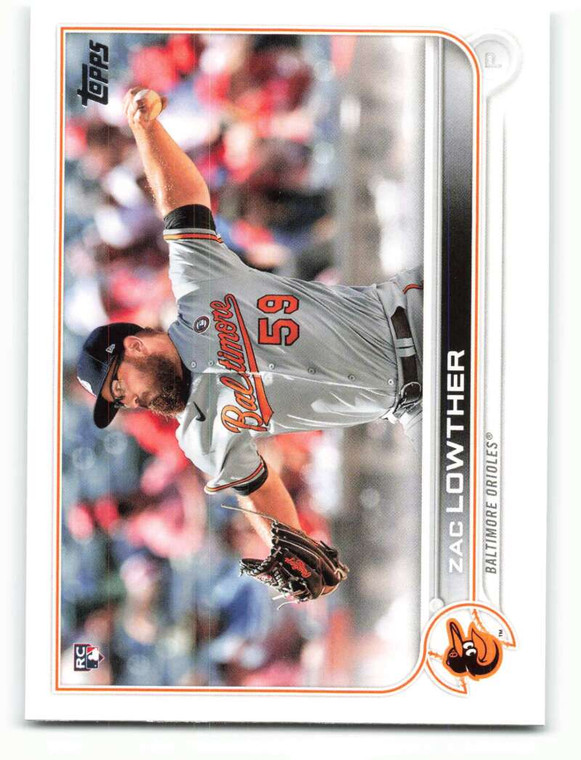 2022 Topps #133 Zac Lowther NM-MT RC Rookie Baltimore Orioles 