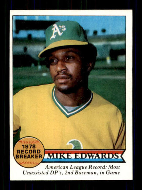 1979 Topps #201 Mike Edwards RB VG Oakland Athletics 