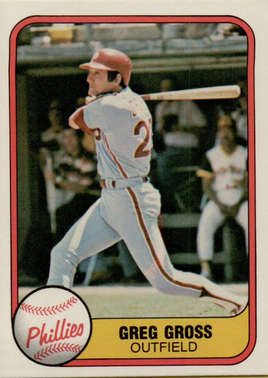 1981 Fleer #18 Greg Gross UER VG Philadelphia Phillies 