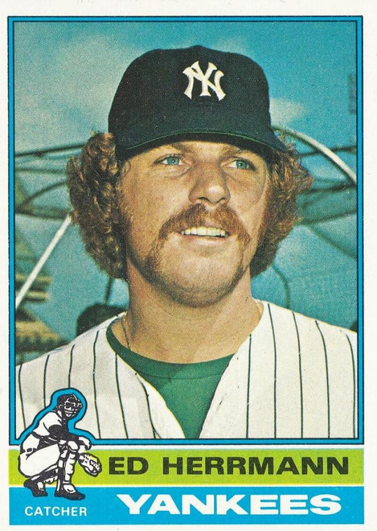1976 Topps #406 Ed Herrmann VG New York Yankees 