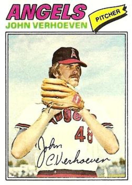 1977 Topps #91 John Verhoeven VG RC Rookie California Angels 