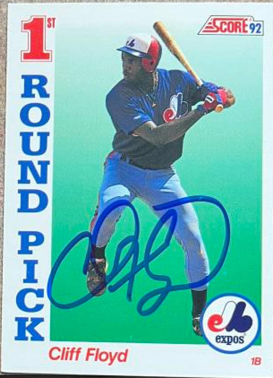 Cliff Floyd Autographed 1992 Score #801