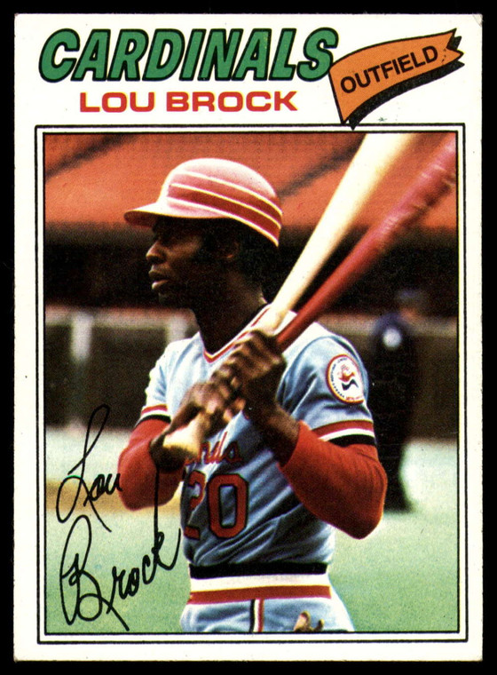 1977 Topps #355 Lou Brock VG St. Louis Cardinals 