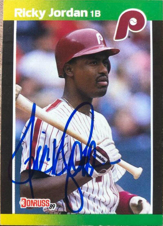 Ricky Jordan Autographed 1989 Donruss #624