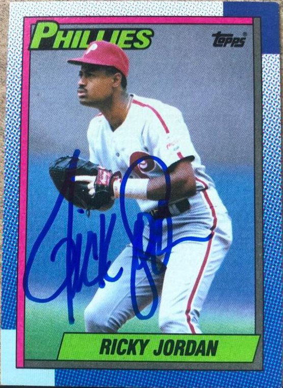 Ricky Jordan Autographed 1990 Topps #216