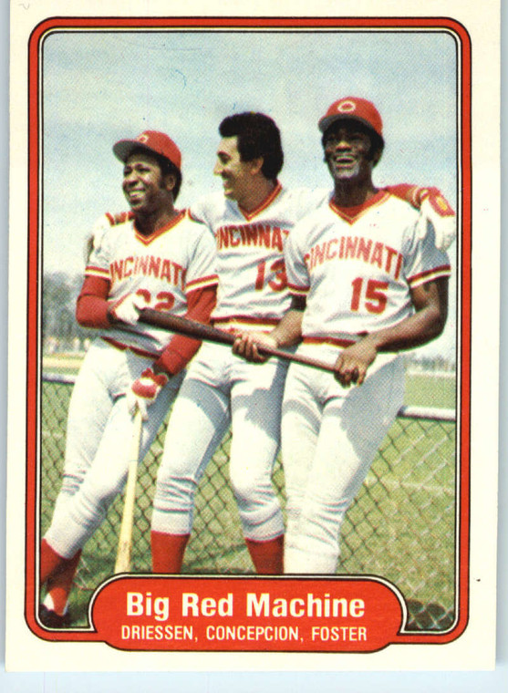 1982 Fleer #630 Driessen/Dave Concepcion/George Foster Big Red Machine Dan VG Cincinnati Reds 